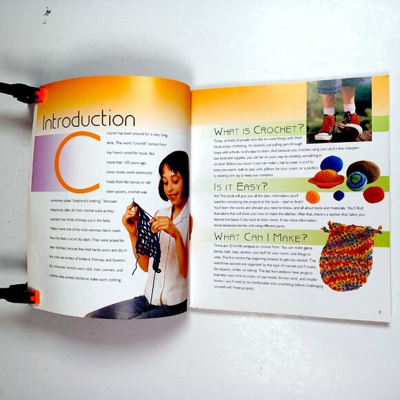 COPY - Crochet Kids Crafts Book Jane Davis 112 Pgs Jewelry Hats Purses Pillows … - Picture 4 of 16